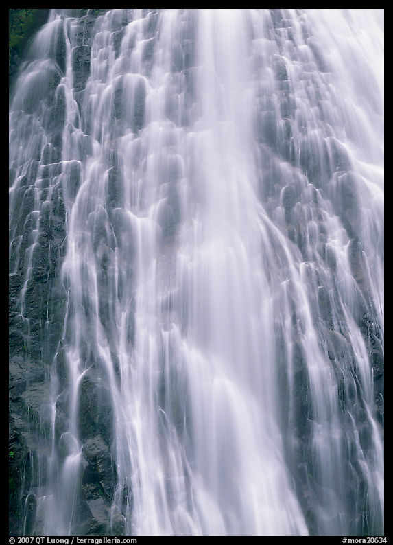 Narada falls detail. Mount Rainier National Park, Washington, USA.