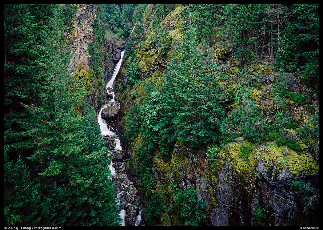 Gorge Creek falls. North Cascades National Park, Washington, USA.
