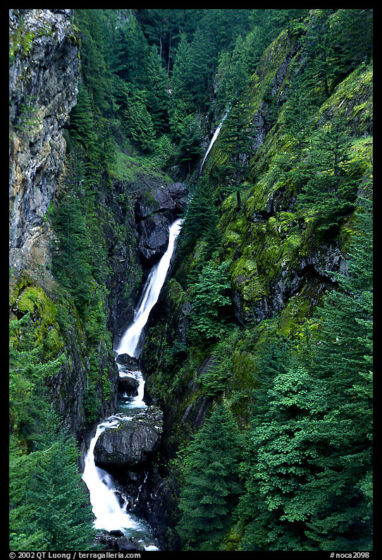 Gorge Creek falls. North Cascades National Park, Washington, USA.