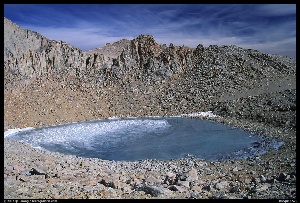 Frozen Iceberg Lake, Inyo National Forest. California, USA