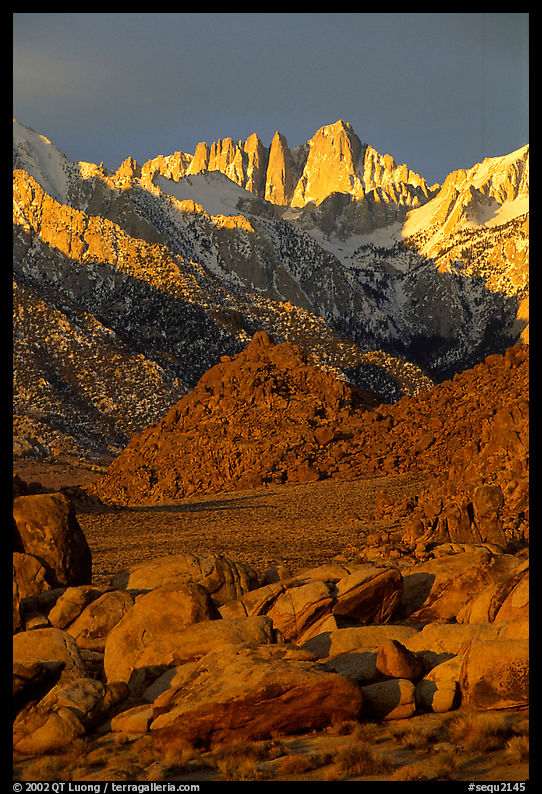 Alabama hills and Mt Whitney. Sequoia National Park, California, USA.