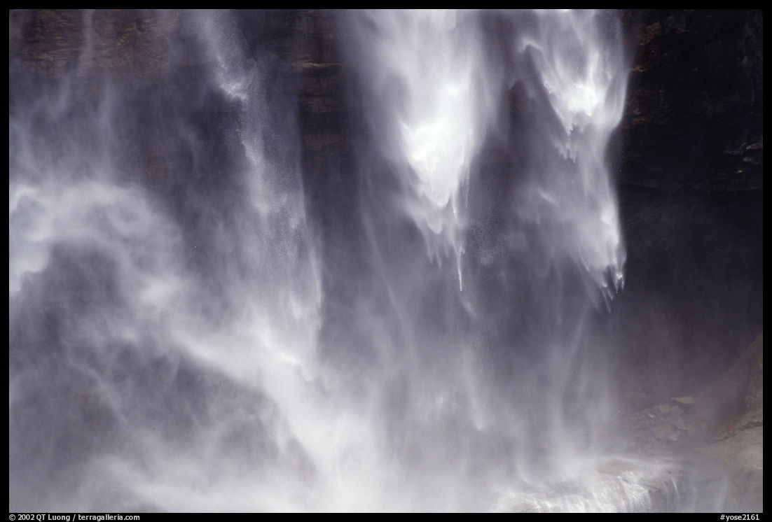 Water plunges fron Yosemite Falls. Yosemite National Park