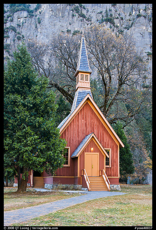 Yosemite Chapel. Yosemite National Park, California, USA.