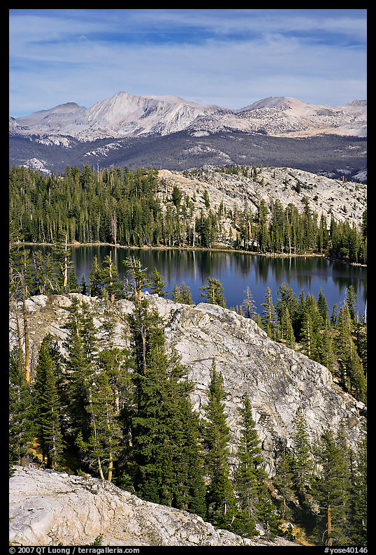 Granite domes and May Lake. Yosemite National Park, California, USA.