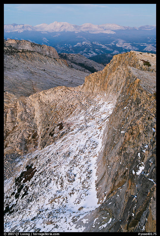 Mount Hoffman North Face at dusk. Yosemite National Park, California, USA.