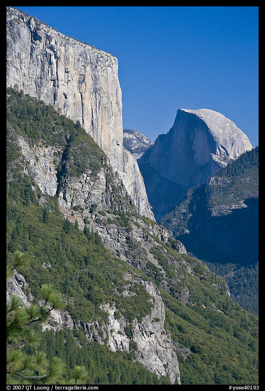 El Capitan and Half-Dome. Yosemite National Park, California, USA.