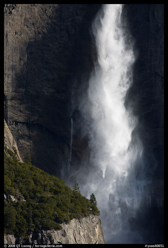 Falling water of Upper Yosemite Falls. Yosemite National Park