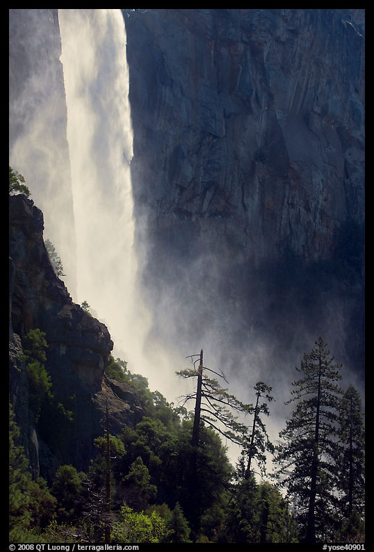 Base of Bridalveil fall. Yosemite National Park