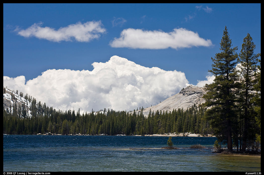 Tenaya Lake and clouds. Yosemite National Park