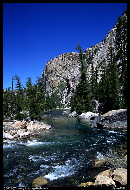 Tuolumne river on its way to  Canyon of the Tuolumne. Yosemite National Park, California, USA.