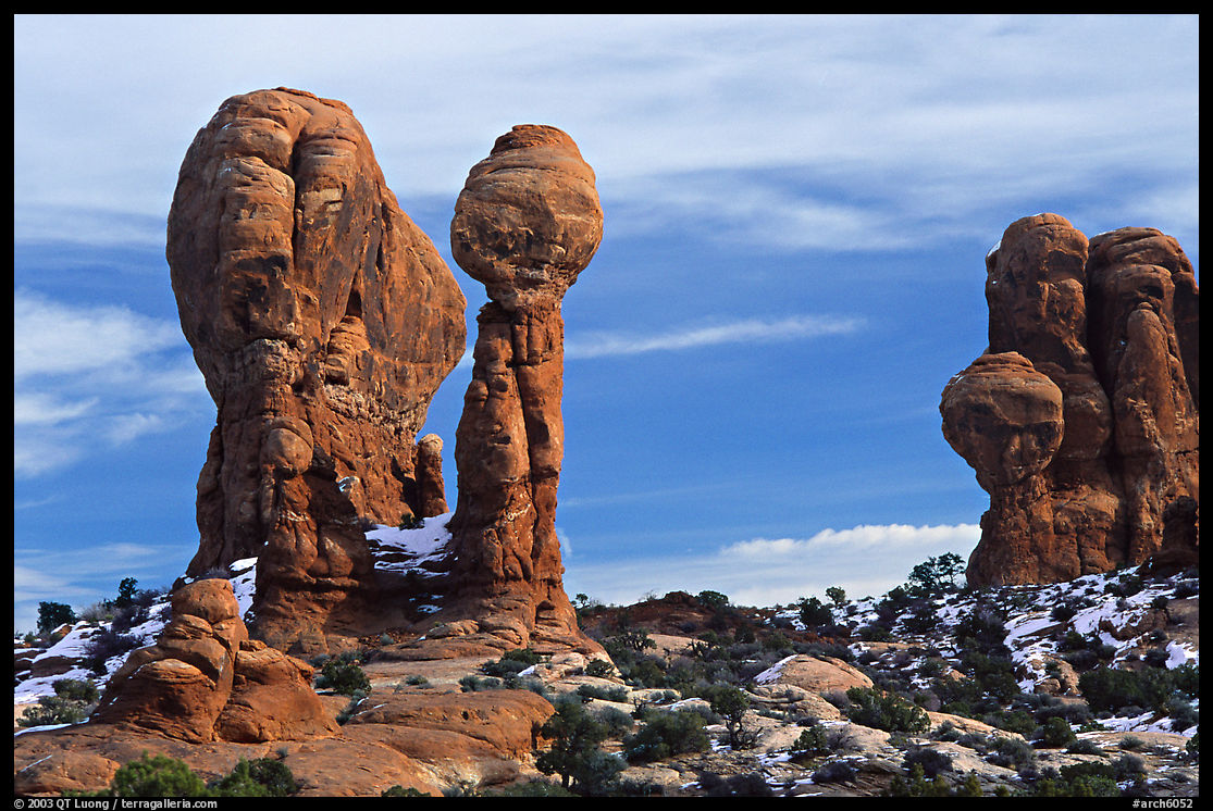 Balanced formations in Garden of the Gods. Arches National Park, Utah, USA.