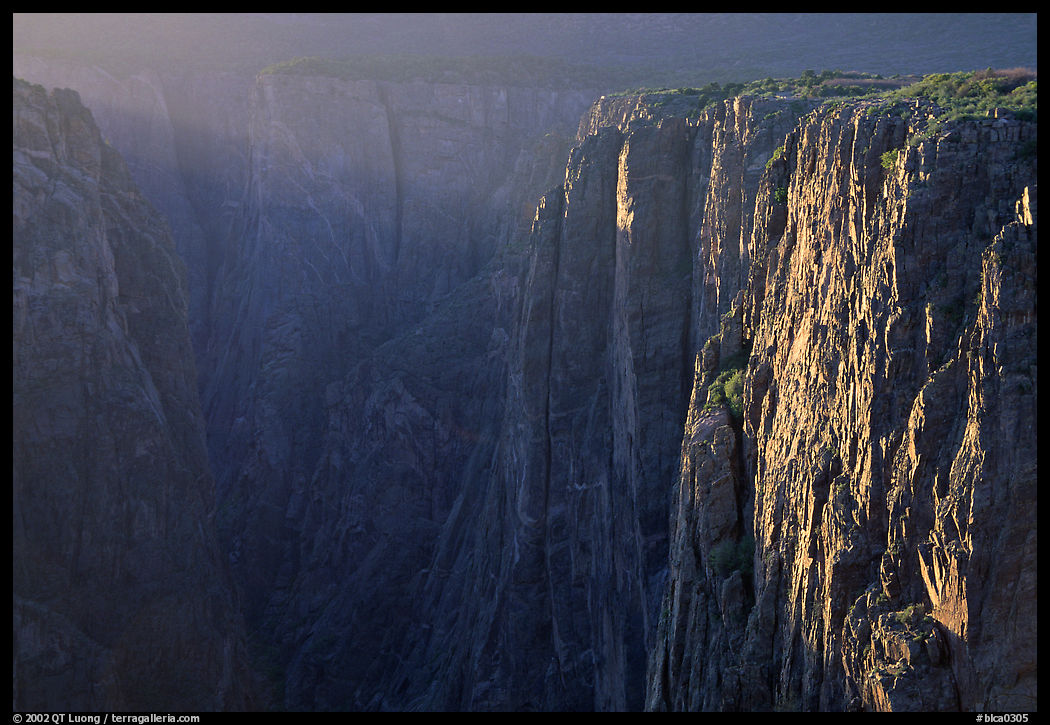 Narrows at sunset, North rim. Black Canyon of the Gunnison National Park, Colorado, USA.