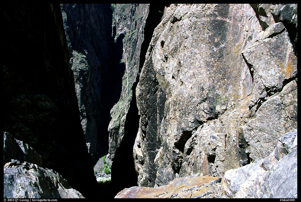 View down side canyon. Black Canyon of the Gunnison National Park, Colorado, USA.