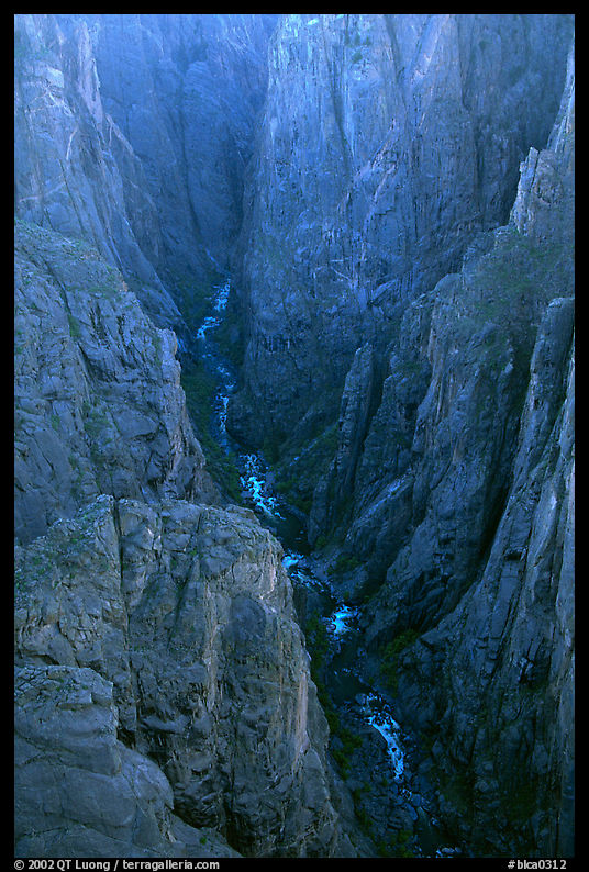 The Narrows seen from Chasm view, North rim. Black Canyon of the Gunnison National Park, Colorado, USA.