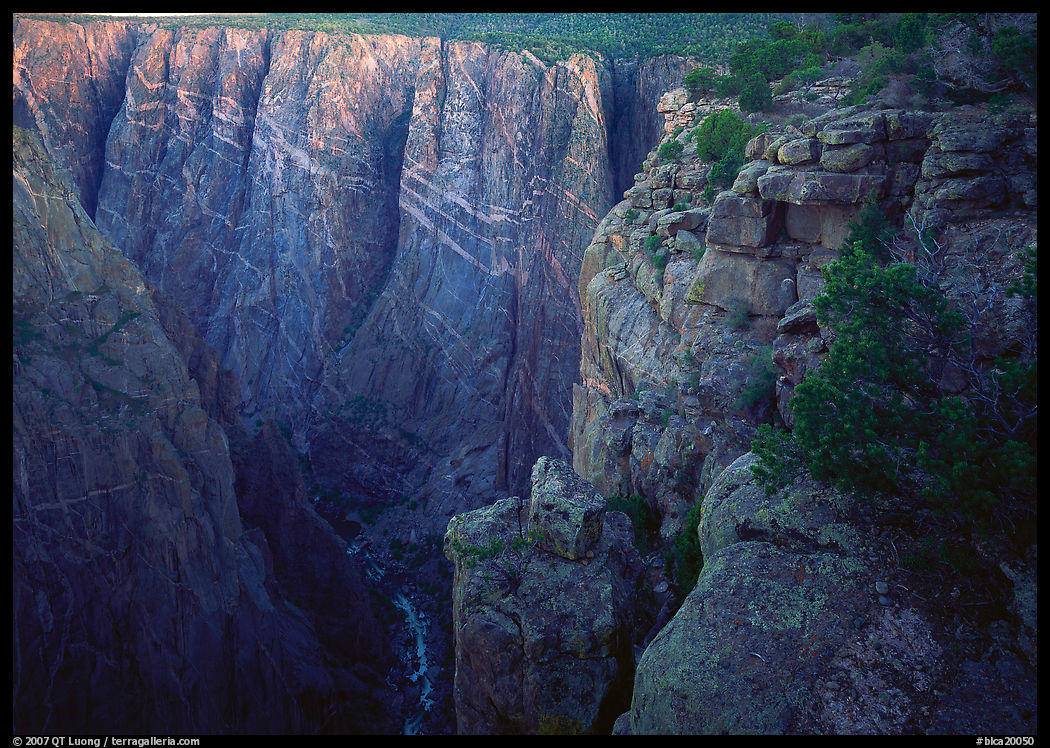 painted wall from Chasm view, North rim. Black Canyon of the Gunnison National Park, Colorado, USA.