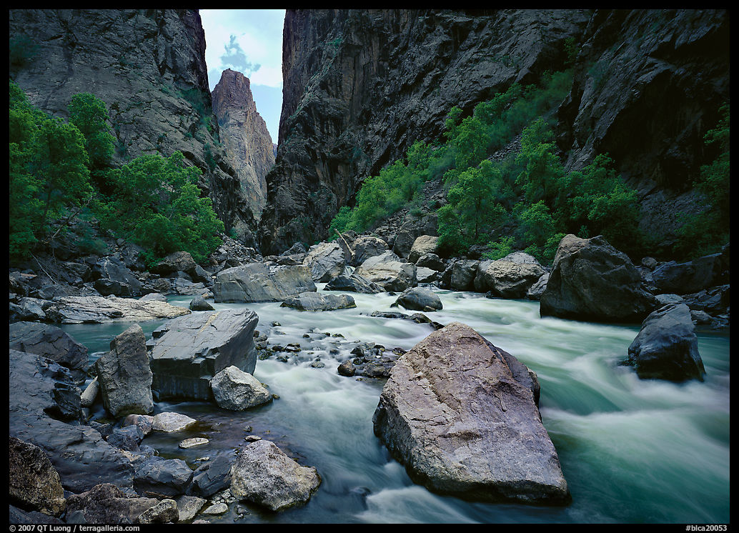 Gunisson river near  Narrows. Black Canyon of the Gunnison National Park, Colorado, USA.