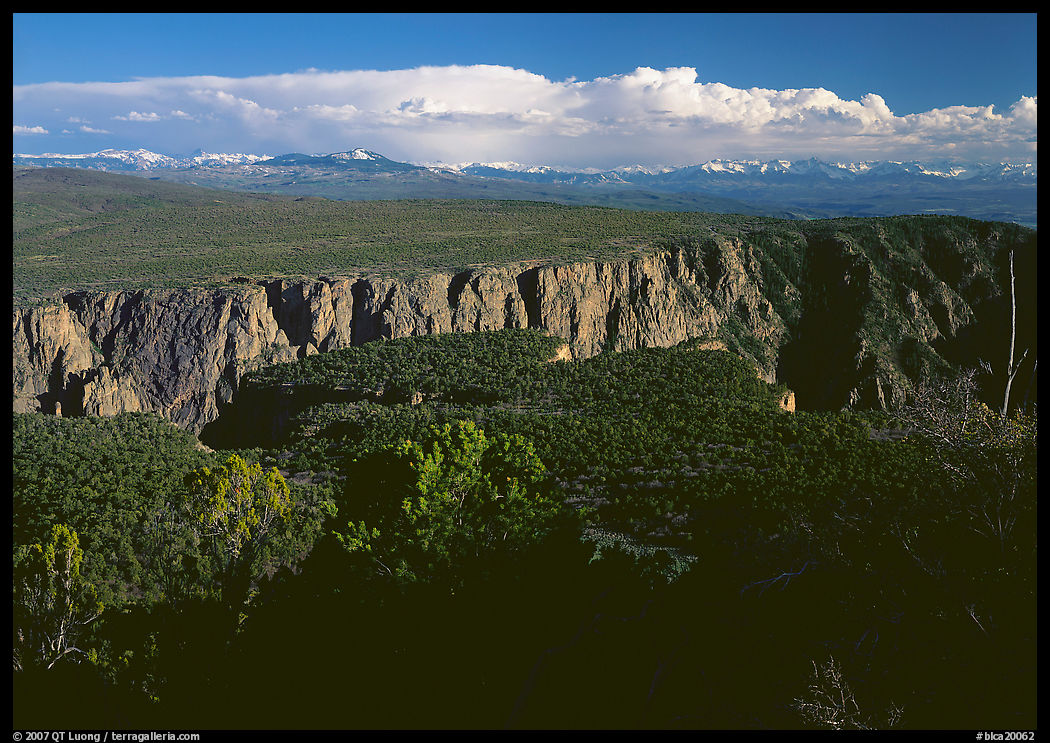 canyon from  North vista trail. Black Canyon of the Gunnison National Park, Colorado, USA.