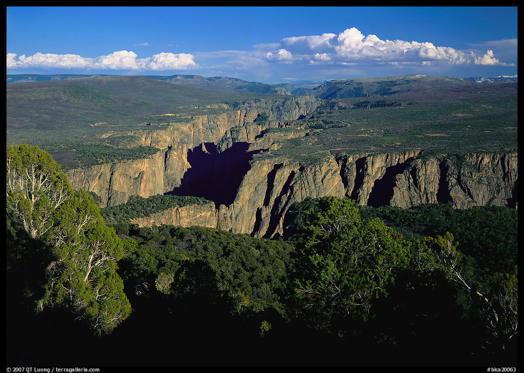 canyon from  North vista trail. Black Canyon of the Gunnison National Park, Colorado, USA.