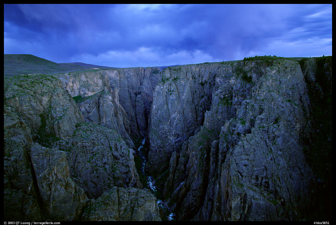 The Narrows seen from Chasm view at sunset. Black Canyon of the Gunnison National Park, Colorado, USA.