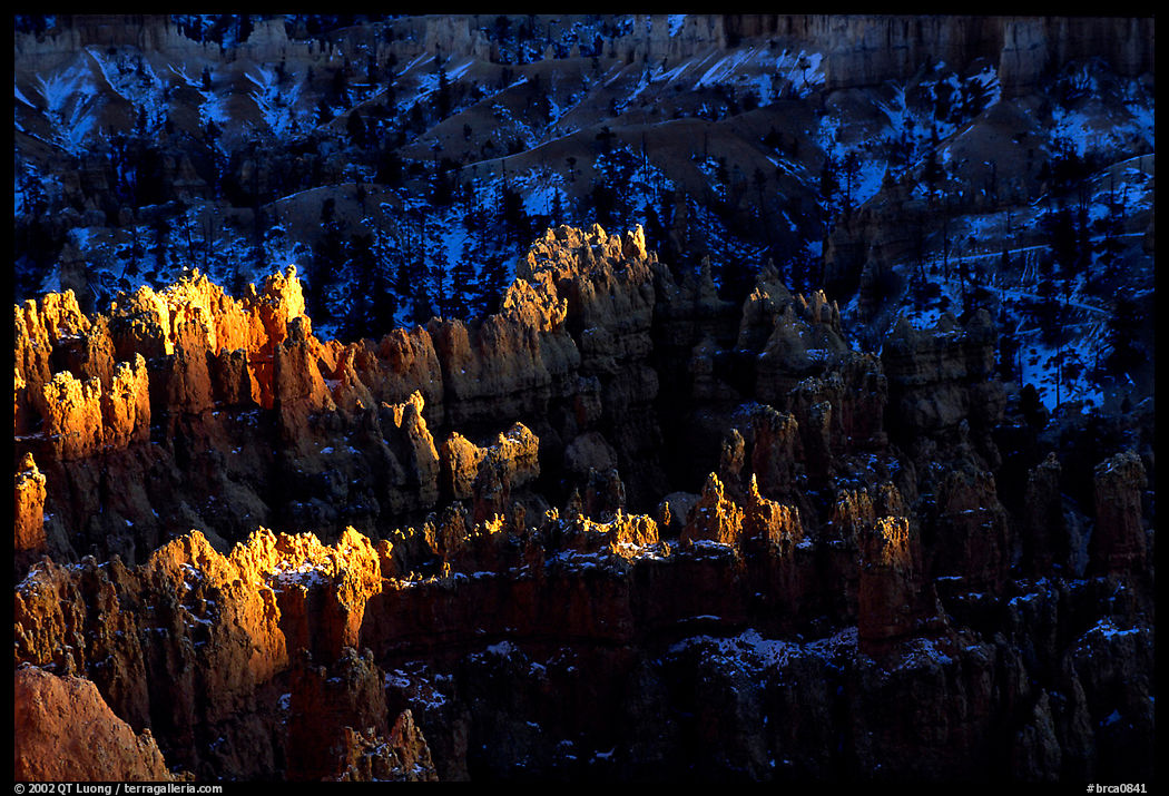 Light and shadows, from Sunset Point, late afternoon. Bryce Canyon National Park