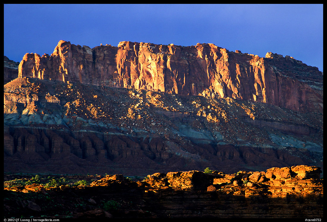 Cliffs from Sunset Point, sunset. Capitol Reef National Park