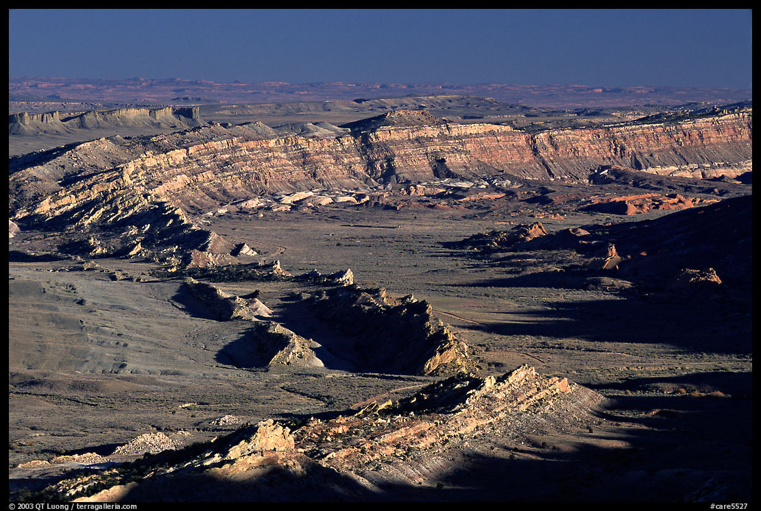 Waterpocket Fold from Strike Valley overlook, late afternoon. Capitol Reef National Park