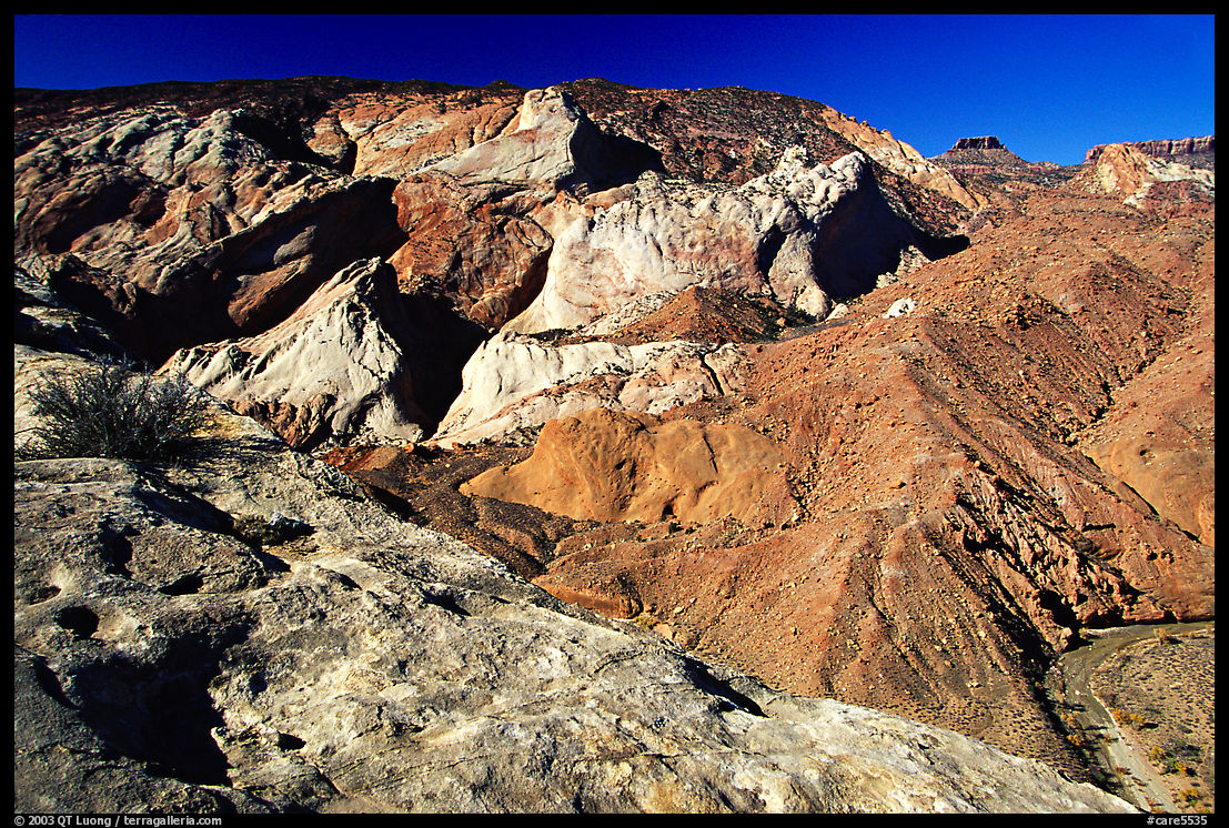 Waterpocket Fold and Red slide, morning. Capitol Reef National Park, Utah, USA.
