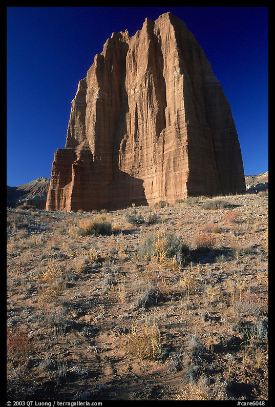 Temple of the Moon, Cathedral Valley, morning. Capitol Reef National Park, Utah, USA.