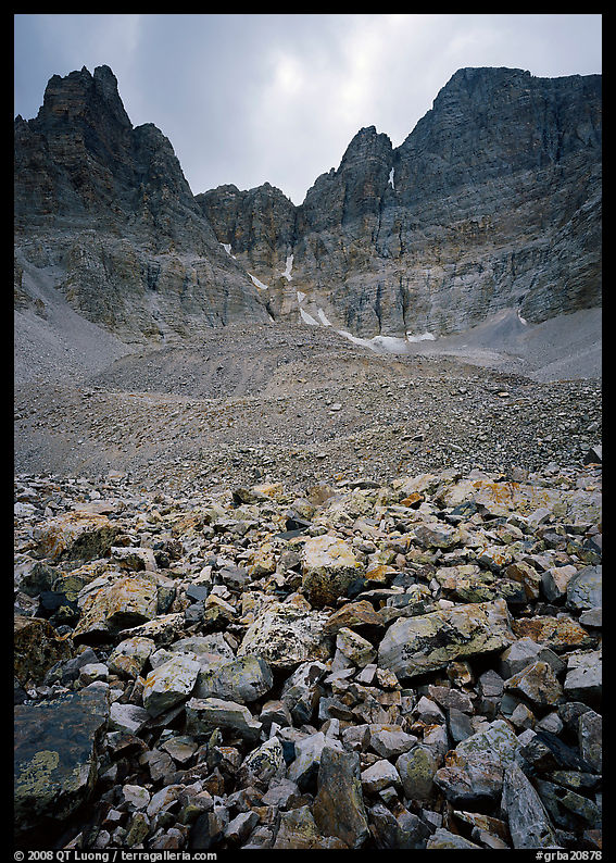 Wheeler Peak Glacier, the lowest in latitude in the US. Great Basin  National Park, Nevada, USA.
