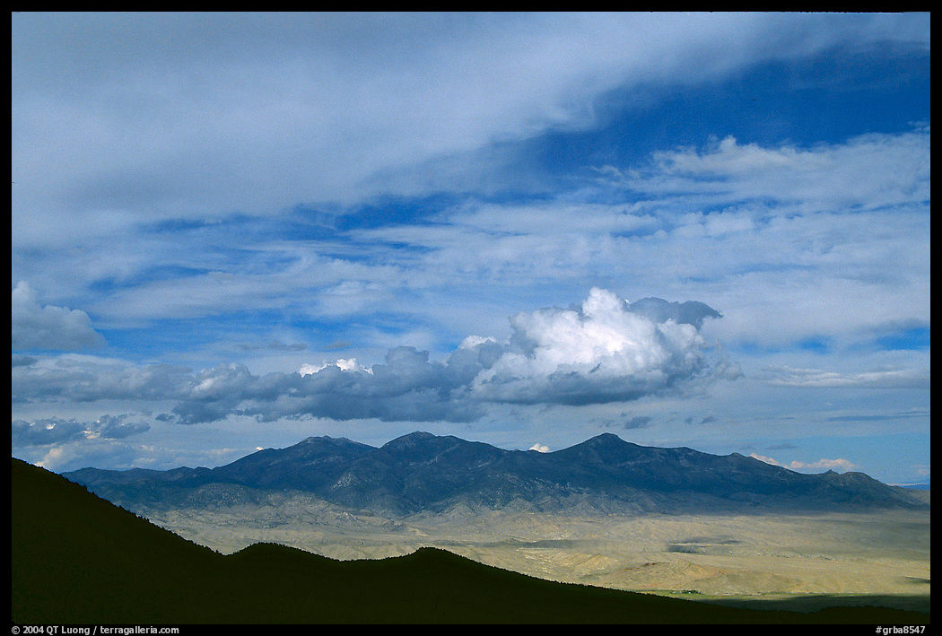 Desert Mountain ranges. Great Basin  National Park, Nevada, USA.