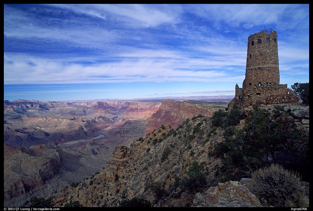 Watchtower, late afternoon. Grand Canyon  National Park, Arizona, USA.