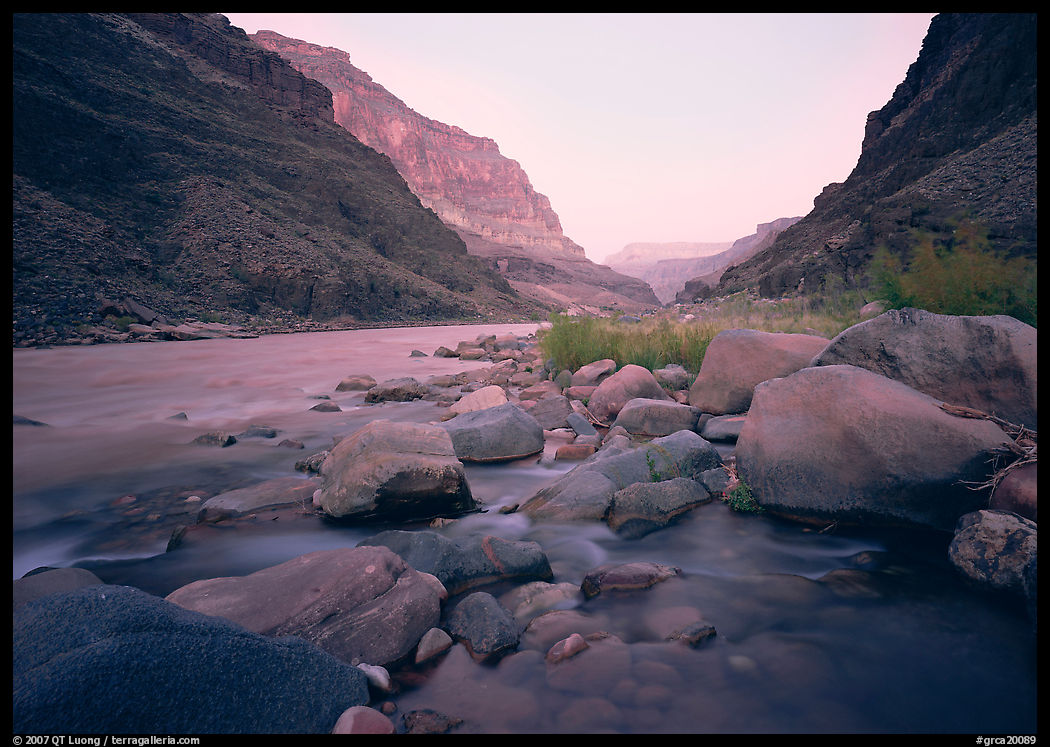 The Colorado River at Tapeats Creek,  dawn. Grand Canyon  National Park