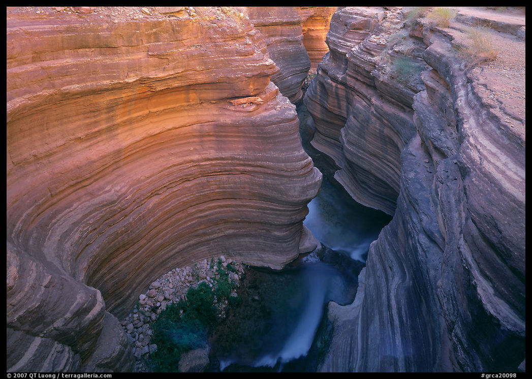 Slot canyon, Deer Creek Narrows. Grand Canyon  National Park, Arizona, USA.