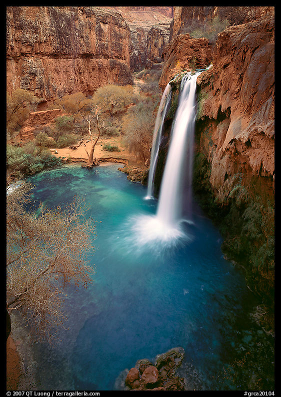 Havasu Falls, Havasu Canyon. Grand Canyon  National Park, Arizona, USA.