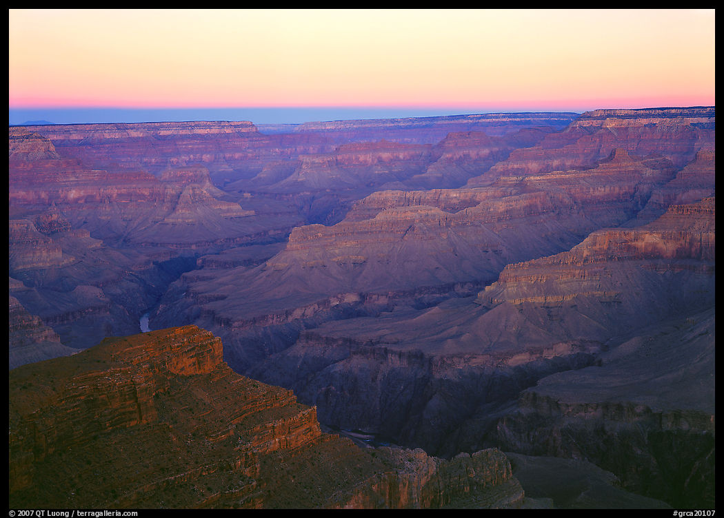 Ridges at dawn. Grand Canyon  National Park