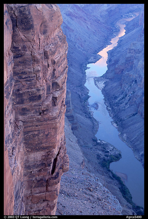 Cliffs and Colorado River, Toroweap. Grand Canyon  National Park, Arizona, USA.