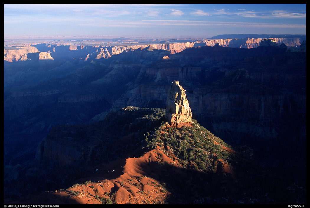 Mount Hayden from Point Imperial, late afternoon. Grand Canyon  National Park, Arizona, USA.