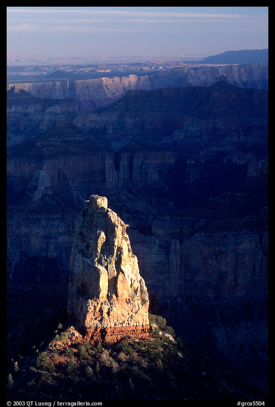 Mount Hayden from Point Imperial, late afternoon. Grand Canyon  National Park, Arizona, USA.