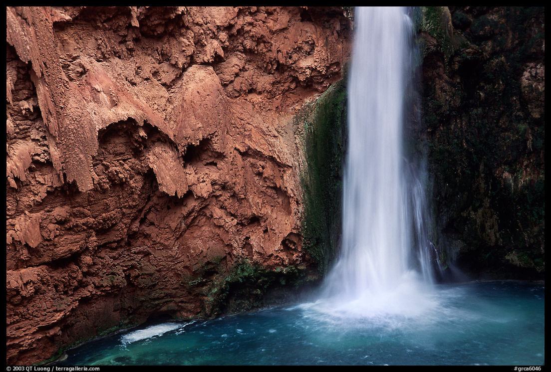 Pool and base of Mooney falls. Grand Canyon  National Park, Arizona, USA.