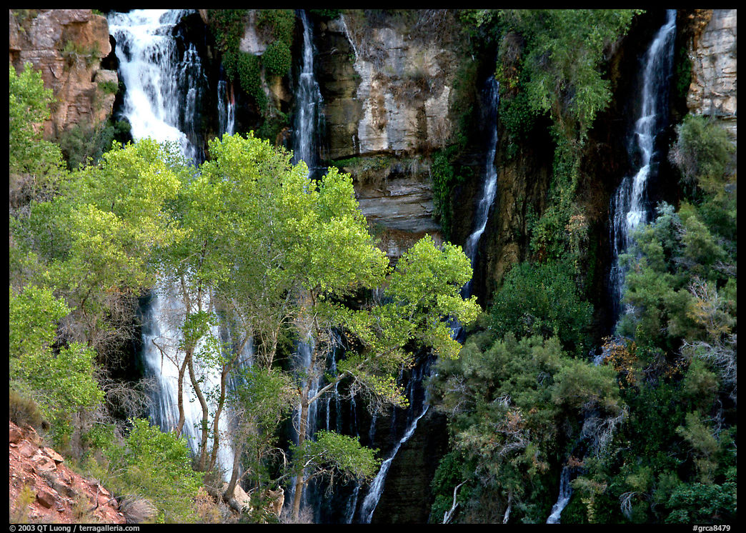 Thunder river lower waterfall, afternoon. Grand Canyon  National Park, Arizona, USA.