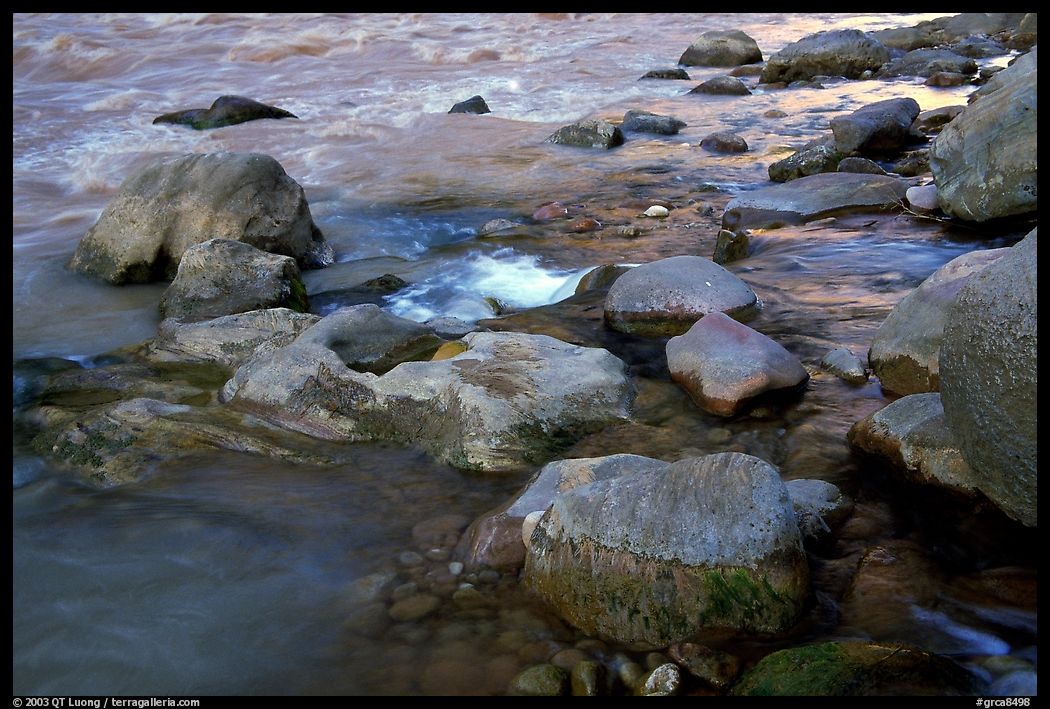 Rocks at  confluence of Tapeats Creek and  Colorado River. Grand Canyon  National Park