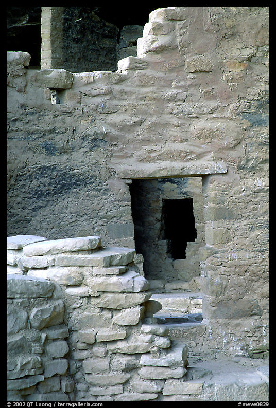 Windows in Spruce Tree House. Mesa Verde National Park