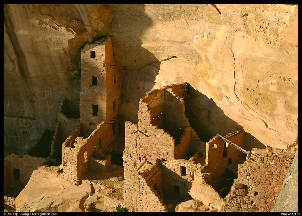 Square Tower house, late afternoon. Mesa Verde National Park