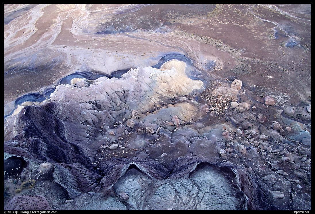 Erosion patterns near Blue Mesa. Petrified Forest National Park