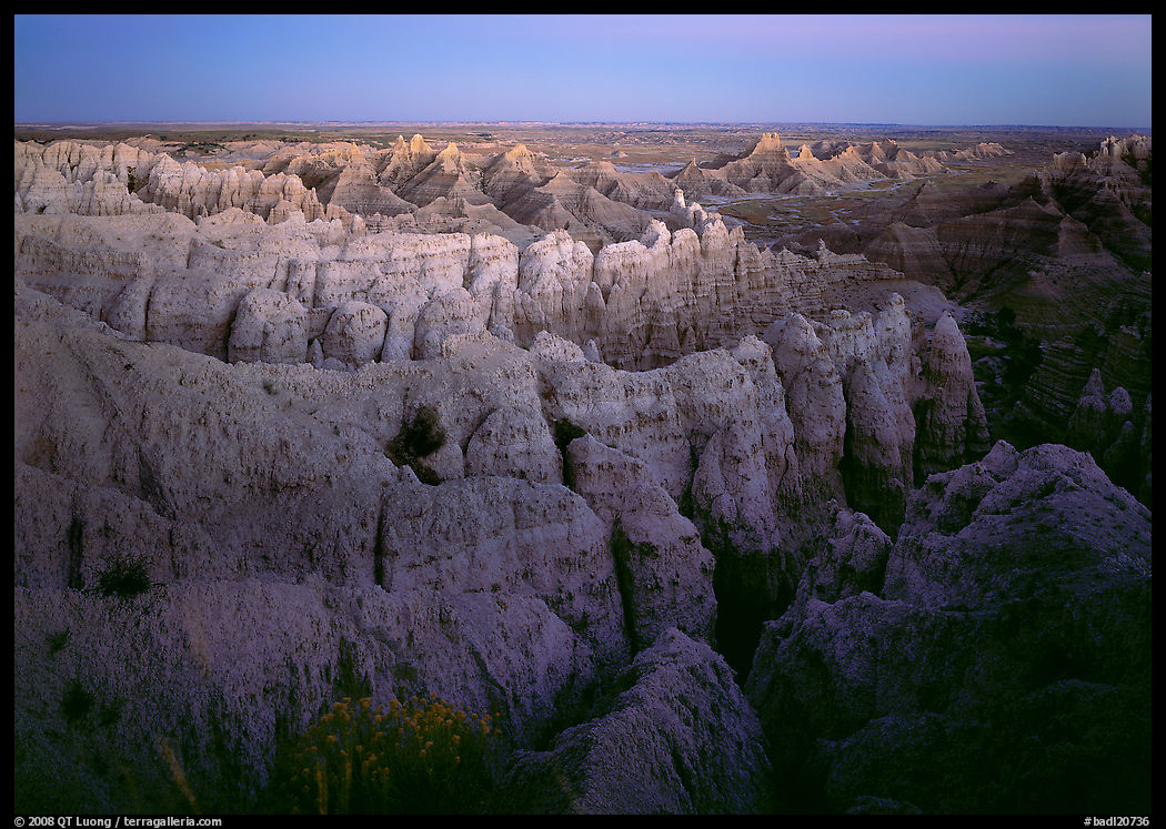 Sheep Mountain table at dusk. Badlands National Park, South Dakota, USA.