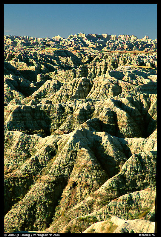 Badlands from Windows overlook, morning. Badlands National Park, South Dakota, USA.