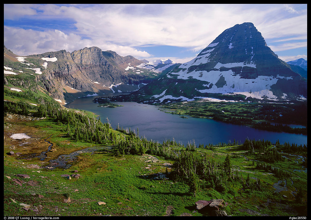 Hidden lake and peak. Glacier National Park, Montana, USA.
