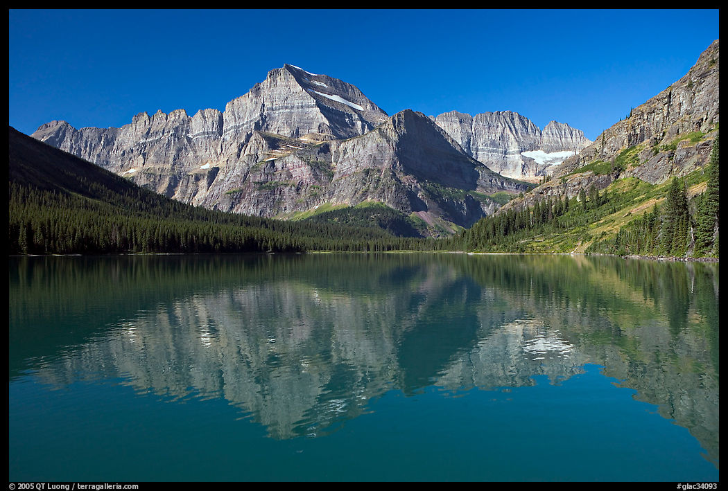 Lake Josephine and Mt Gould, morning. Glacier National Park