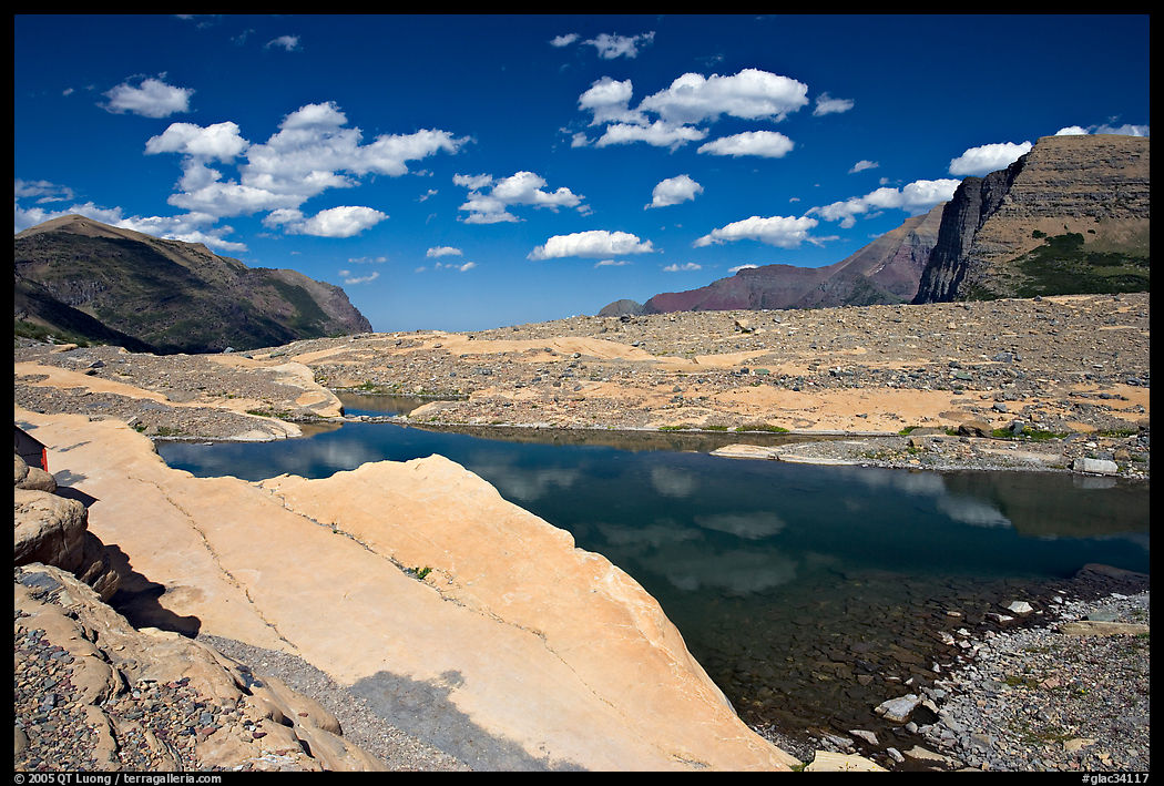 Slabs and pool. Glacier National Park, Montana, USA.