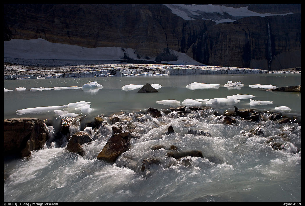 Outlet stream of glacial lake. Glacier National Park, Montana, USA.